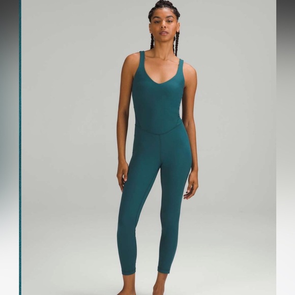 Lululemon Align Ribbed Bodysuit 25" Green Jasper Size 12 NEW WITH TAGS - Picture 2 of 9